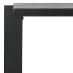Console rectangulaire – Noir / Gris vieilli, placage de chêne moderne, utilisateur unique