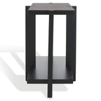 Console rectangulaire – Noir / Gris vieilli, placage de chêne moderne, utilisateur unique