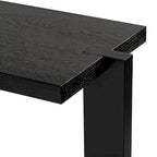 Console rectangulaire – Noir / Gris vieilli, placage de chêne moderne, utilisateur unique